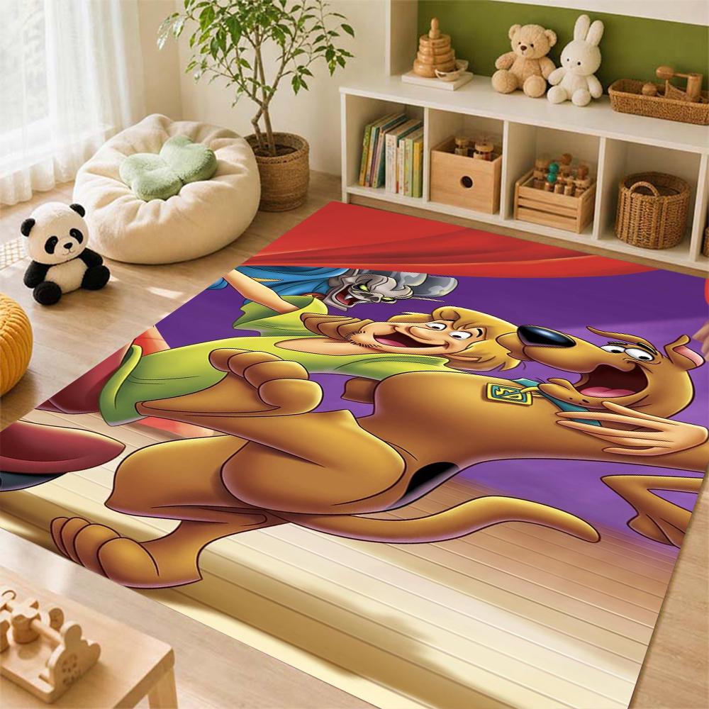 Scoobydoo Mystery Inc Gang Adventure Indoor Rug Nonslip Easyclean Carpet For Living Room Bedroom Hallway Home Decor Birthday Gift