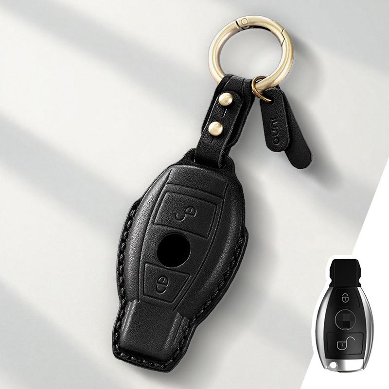Genuine Leather Protector for Mercedes Benz A C E S G Class CLA GLE GLB GLS AMG Maybach Key Case Cover Fob
