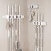 Suction Cup Mop Clamp, No Need for Drilling, Bathroom Household Mop Hook, Wall Hanging Clamp, Hanging Rack, No Trace, Strong Mop Rack