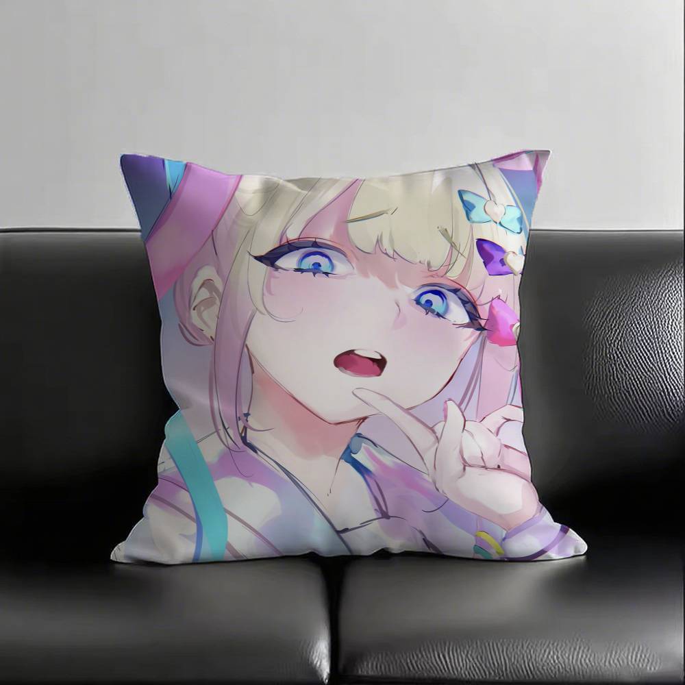 Cute Game Figure Kangel Pillow Case Square Bedroom Sofa Leisure Comfort Cushion Car Living Room Home Decoration