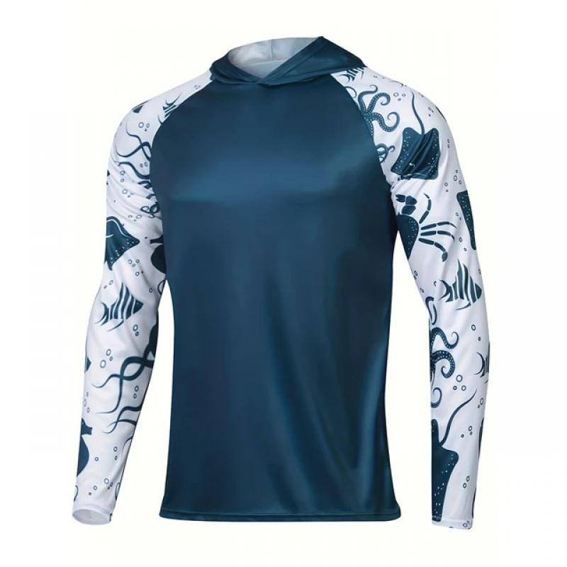 Fishing Clothes Sun-proof Long-sleeved UV Protection Hooded Upf50+ M