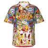 Camicia Hawaiana Vintage da Uomo con Gelato, Abbigliamento da Spiaggia, Vacanze Estive, Retrò, Menu, Poster, Camicie a Bottoni