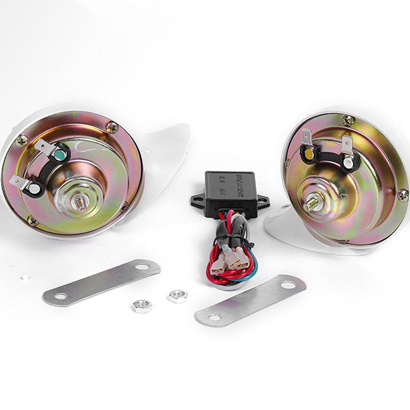2 STÜCKE 12 V Autolautsprecher Fahrzeug Auto 8 Stimmen Ton Musik Klare Lautsprecher Hörner Motor Motorrad Signalhorn Alarm Autozubehör
