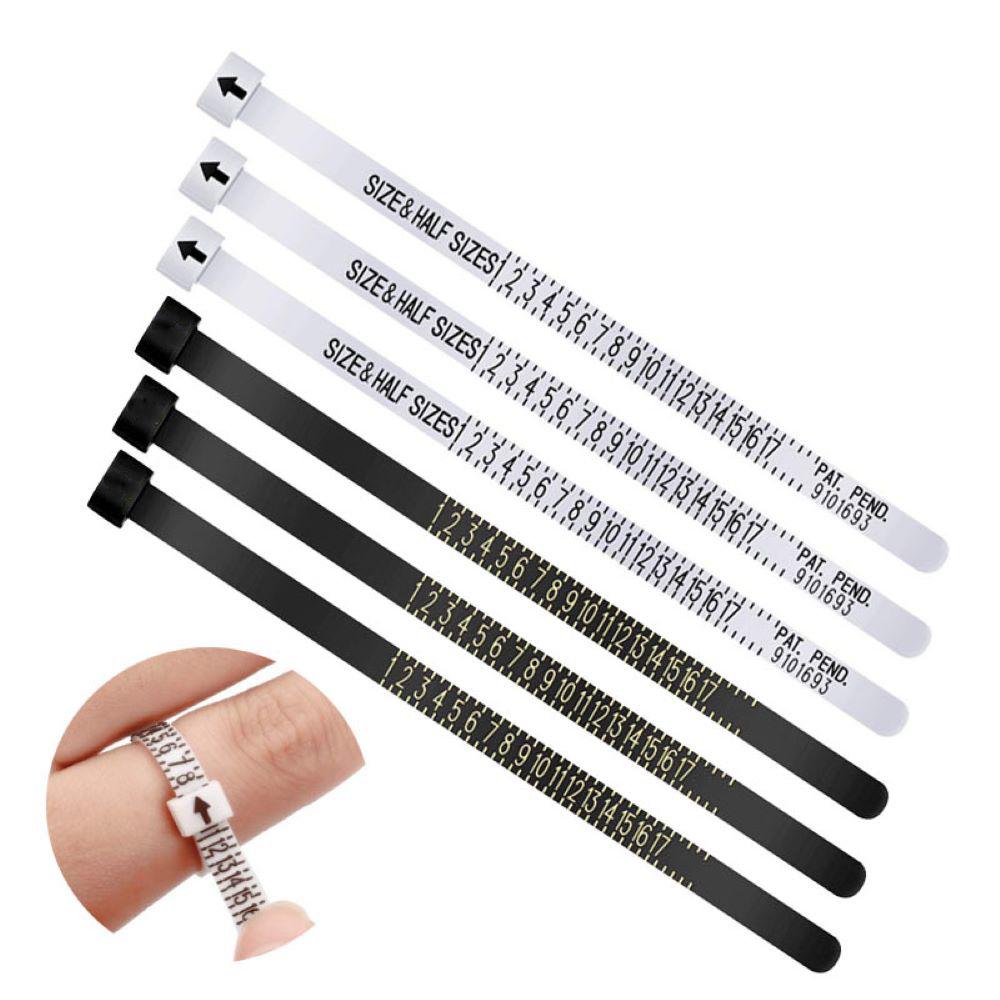 US Sizer Black Finger Measure Gauge Reusable Jewelry Ring Sizer Accessory Measure Tools