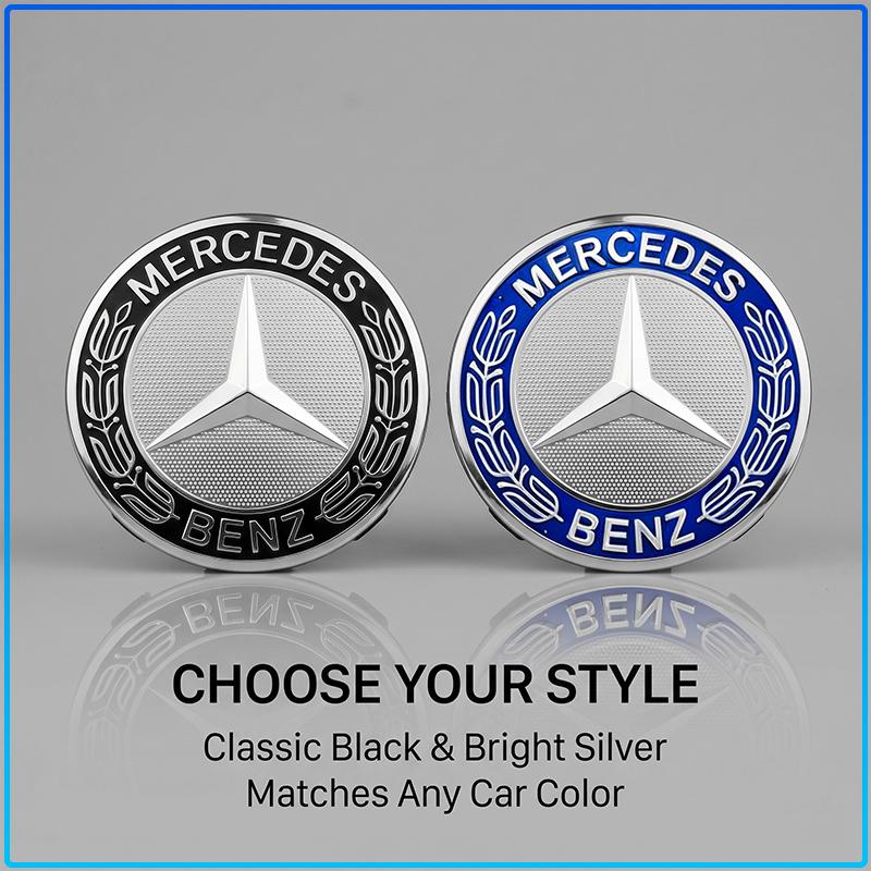 4 Stück 75MM Auto-Emblem Radnabenkappe Abdeckungen Auto-Felgenabdeckung für Mercedes benz AMG W204 W203 W212 W211 W124 W210 GLC GLE E CLA GLA W205