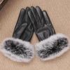 Women’s Winter Touchscreen Sheepskin Gloves - Warm, Windproof, Fur-Lined for Driving, Skiing, Riding