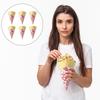 50pcs Cone Shape Popcorn Paper Bags with Tapered Tips Multifunction Paper Treat Bags for Popcorn Candy Snack