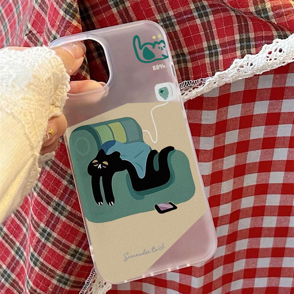 Mobile Phone Cases for iPhone 11 13 15 Pro Max 12 14 Pro Max Case iPhone 16 15 Plus 13 Pro 12 Frosted Texture Painted Cartoon Flowers