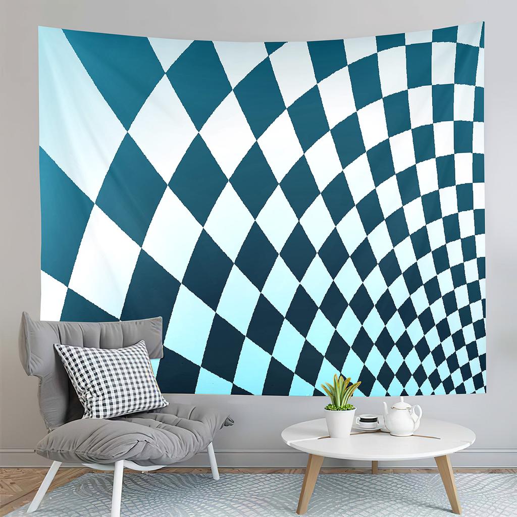 Checkerboard Tapestry Black and White Pattern Tapestry Abstract Style Tapestry Wall Hanging Tapestries Living Room Bedroom Dorm
