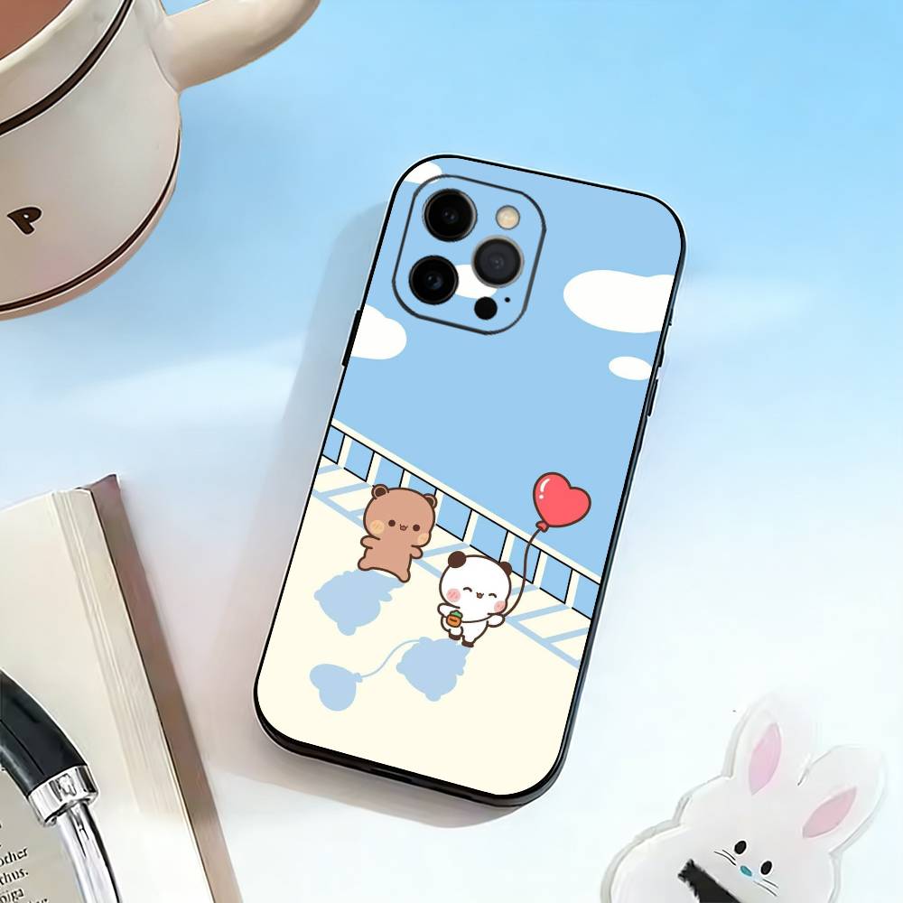 Cute BuBu-DuDu Du  Phone Case For iPhone 17,16,15,14,13,12,11 Plus,Pro Max,XS,Soft Silicone Black Cover