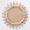 Rustic Wood Sunflower Decoration Wall Mirror Flower Wood Frame Hanging