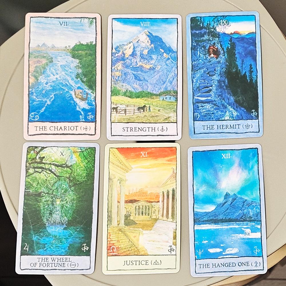 Mindscapes Tarot Deck 80 Pcs Cards Hand-drawn In Oil Pastel In The Style of Classical Landscape Painting 10.3*6cm