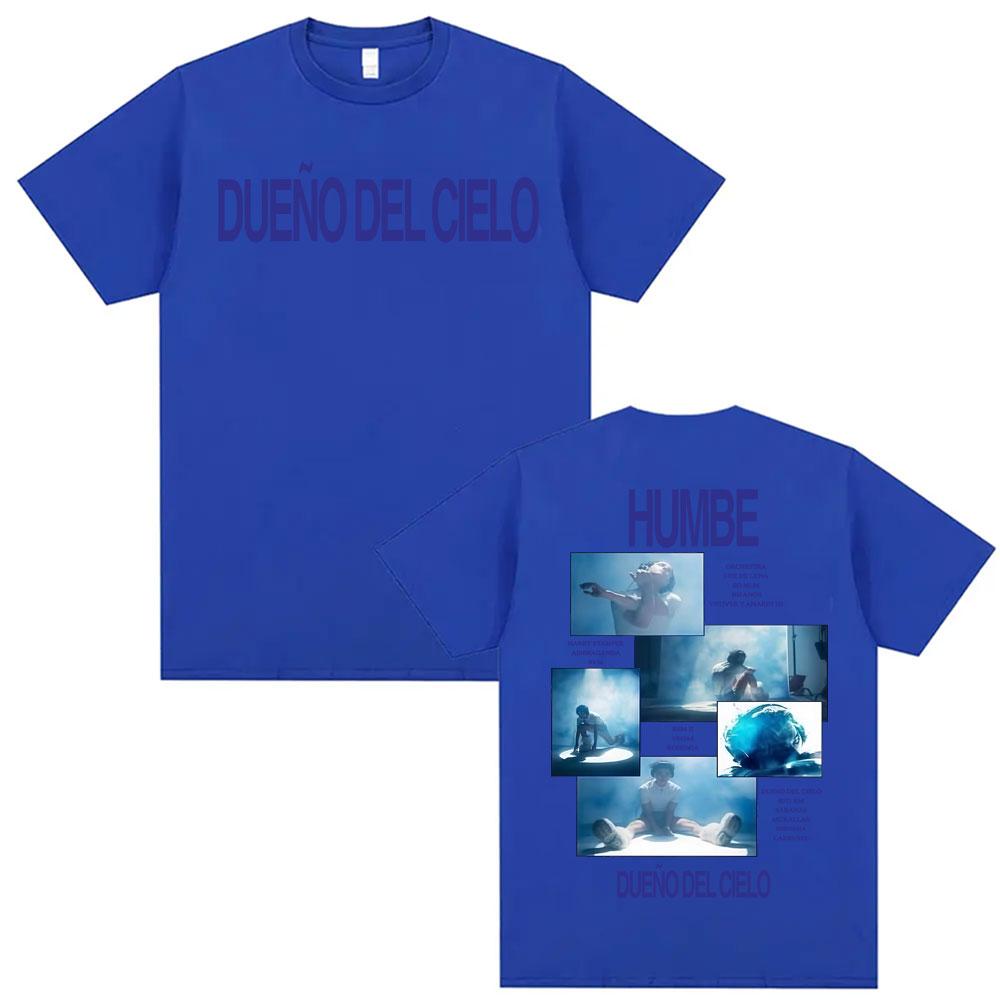 Sänger Humbe Album Dueno Del Cielo Tour 2026 T-Shirts Unisex Harajuku Street Oversized Sommer Herren Freizeit Rundhals Baumwoll-T-Shirt