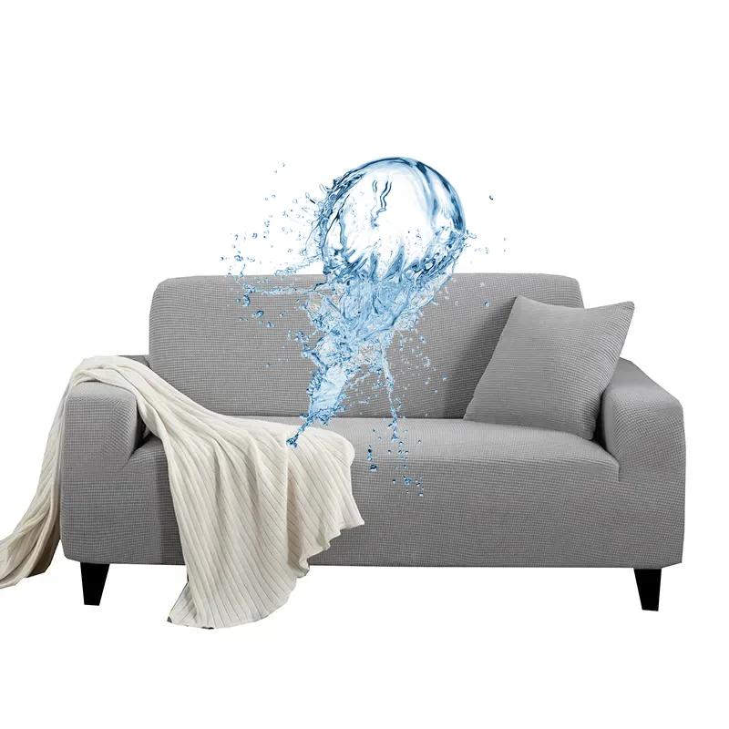 Elastic Sofa Covers For Living Room Geometric ArmChair Knitted Corn Grid Fabric Sofa Slipcovers Chair Protector Home Decor