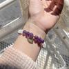 Natural Amethyst Bracelet Women'S Beads Beaded Blue Moonstone Cut Purple Crystal Bracelet Diy Jewelry