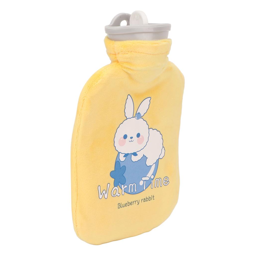 Hot Water Bottle Soft Cover Hot Cold Compress Portable Thicken Pain Reduction Leakproof Rubber Hot