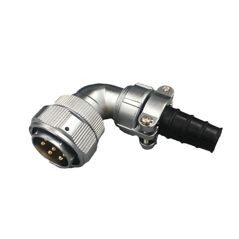 Weipu Waterproof Right Angle Aviation Plug: WY242, 3/4/10/12/19 Core Connector.