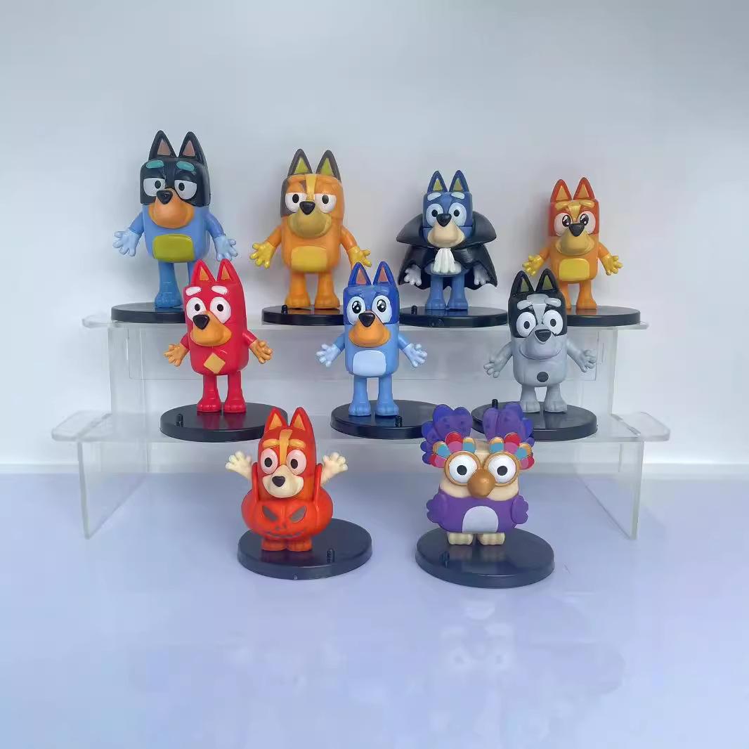 

Игровые фигурки собак Блуи и Бинго - Декор интерьера автомобиля и Топпер для торта, Модели Игрушки, Горячий Новогодний Подарок на День Рождения Для Коллекции Фанатов