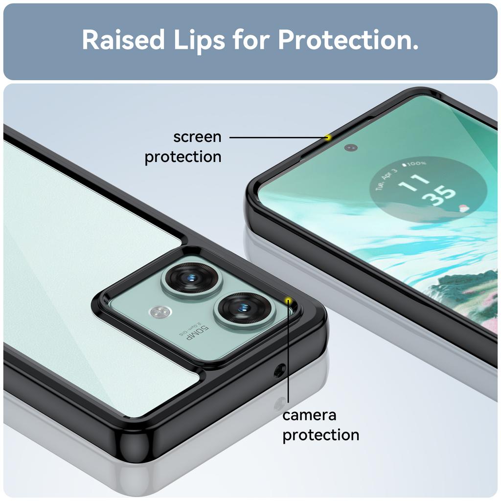 For Motorola Edge 40 Neo 5G Case Anti-scratch TPU+Acrylic Cellphone Back Cover