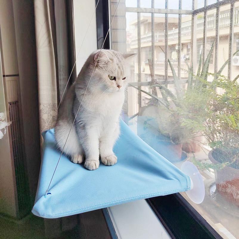 Four Seasons Pet Bed Suction Cup Cat Hammock Window Sill Hanging Cat Hammock Removable and Washable Cat Bed