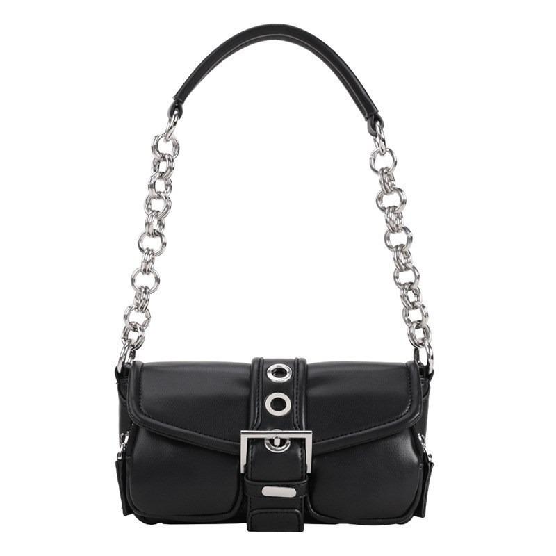 

Niche Design Bag Mini Retro Ring Chain Underarm Bag Spring and Summer Trendy Bag Shoulder Bag чорний