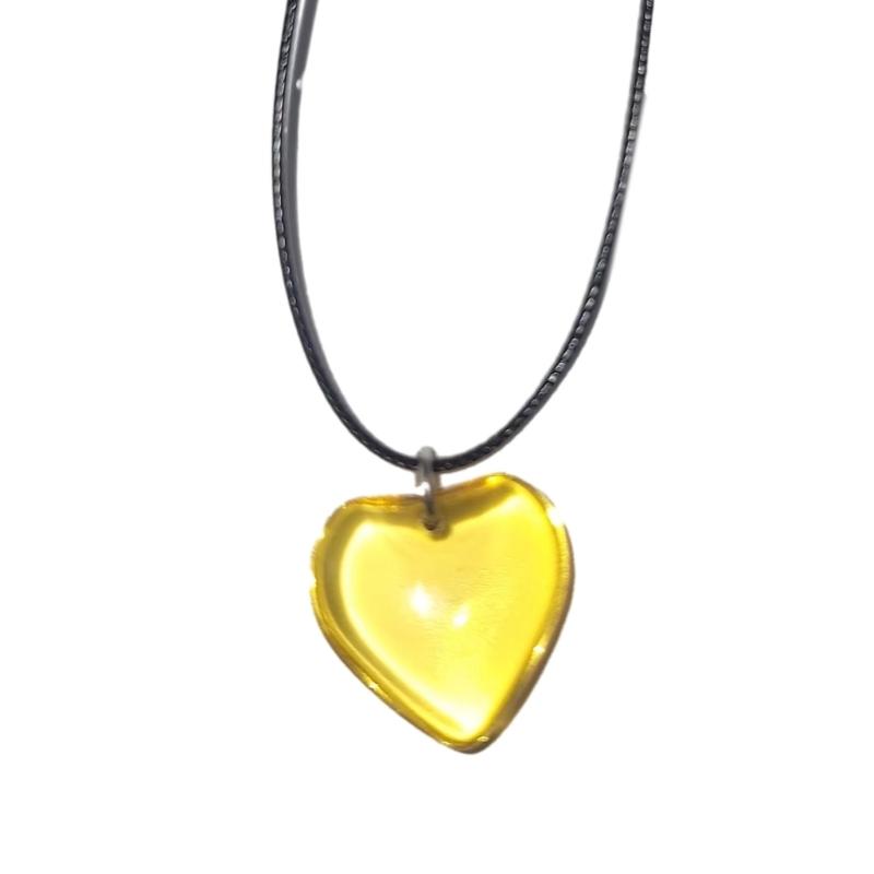 Fashion Trend Niche Sense Loves Pendant Collarbone Chain Temperament Simple Cold Wind Adjustable Black Rope Necklace