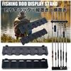 EXDUCT Rod Stand, Vertical Rod Holder, Rod Rack, Fishing Rod Rack, Rod Stand, Fishing Gear Storage, Rod Rest, Fishing Rod Stand