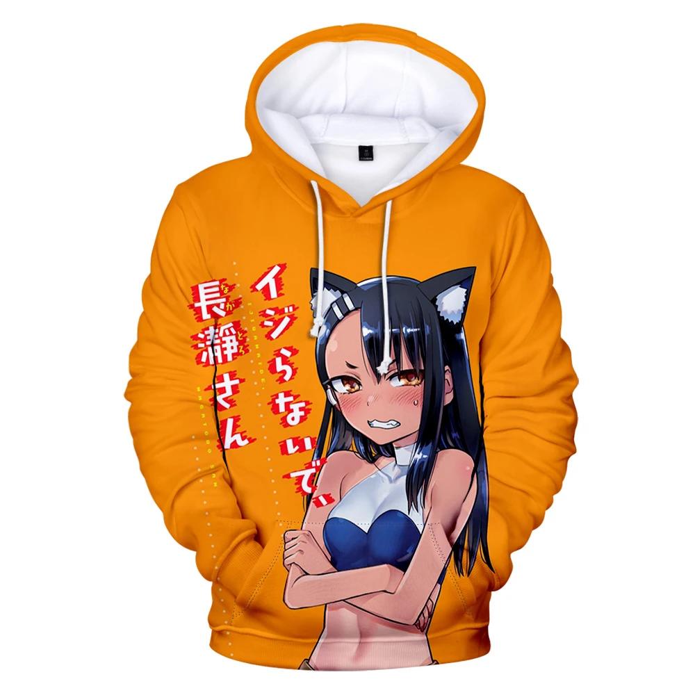 2024 3D Prints Don't Toy with Me Miss Nagatoro Anime Hoodies Women Men Hooded Sweatshirt Fashion Streetwear Tracksuit Pullover