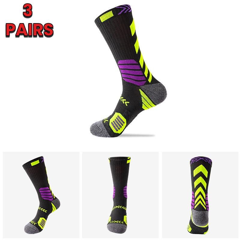 3 Paar Outdoor-Sportsocken für Damen und Herren, geeignet für Fitness, Wandern, Basketball, Fußball, Radfahren und Laufen