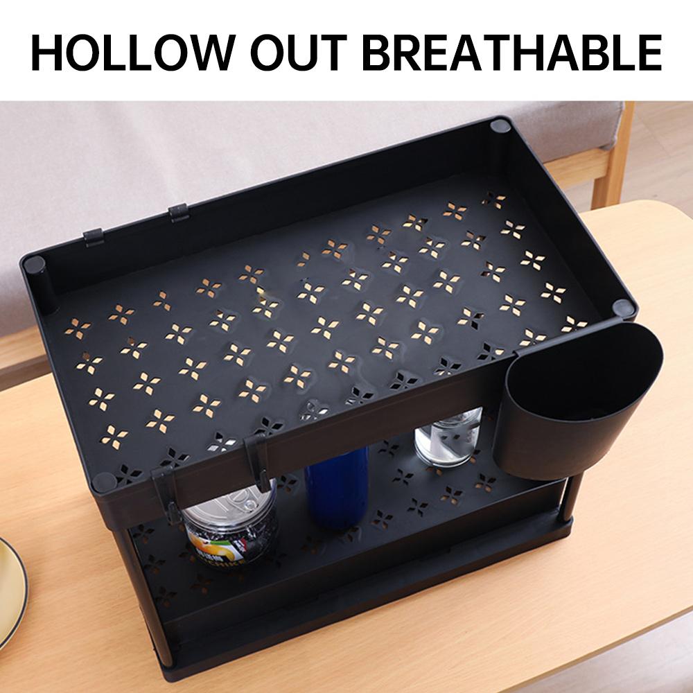 Under Sink Organizer and Storage Rack Table Single Pull-out Storage Rack Bathroom Storage Rack Tiered Shelf Kitchen Storage Rack