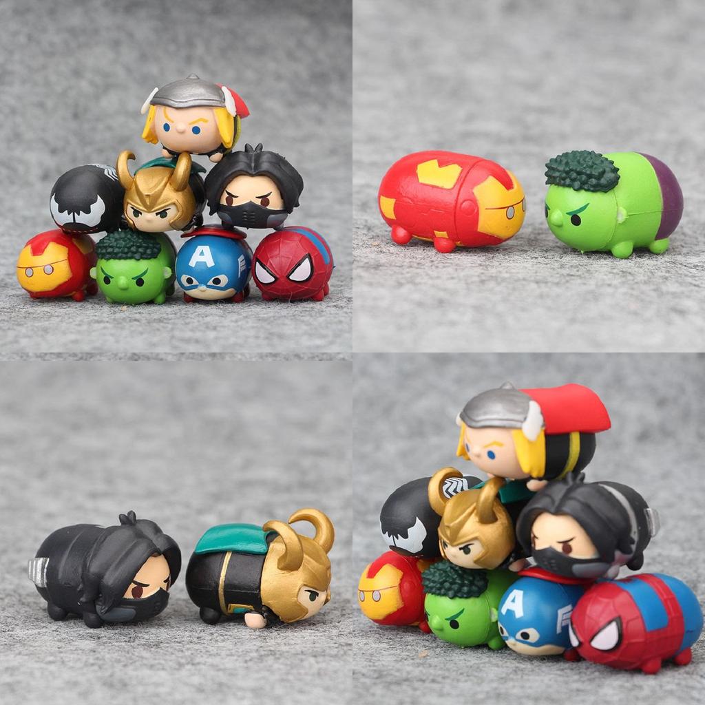 The Avengers Tsum Stack Vinyl Figures 8 Piece Set For Balancing And Stacking Fun