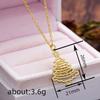Hollow Outline Star Top Christmas Tree Pendant Women Oval Link Chain Clavicle Necklace