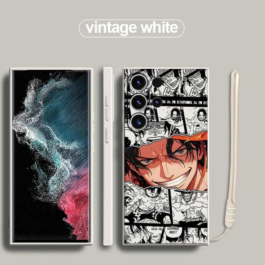 

One Piece Retro Funny Phone Cover Case for Samsung Galaxy S25 S22 S21 Plus S25Edge S23 S24 Ultra S20 FE Note 20 10 Ultra Galaxy S23