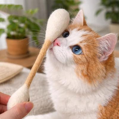 6Pcs Giant Swab Cat Toys Soft Swab Catnip Cat Kick Toys Kitty Kicker Sticks for Kitten Teething Relieves Anxiety And Boredom