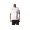 Adidas Round Neck Logo Print Straight Short Sleeve Regular T-Shirt Men Tops White BJ9176