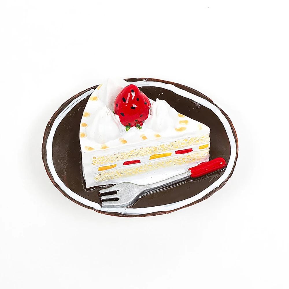 Creative Cartoon Afternoon Tea Food Resin Three-Dimensional Design Refrigerator Stickers Magnetic Message Home Decoration
