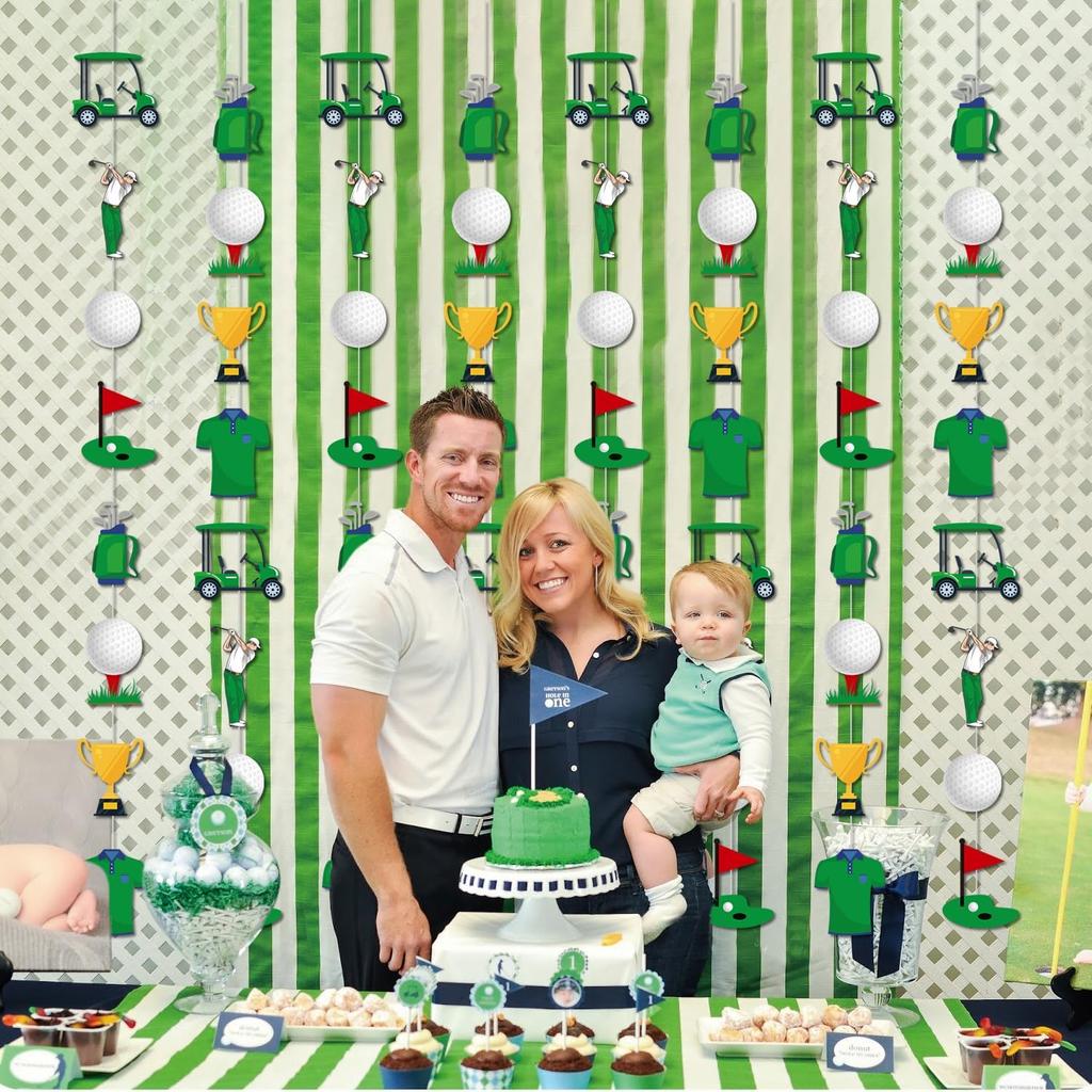 Golf Party Decorations - 8PCS Golf Themed Cart Hanging Garland Birthday Decoration Golf Decor for Sports Themed Supplies for Boys Men