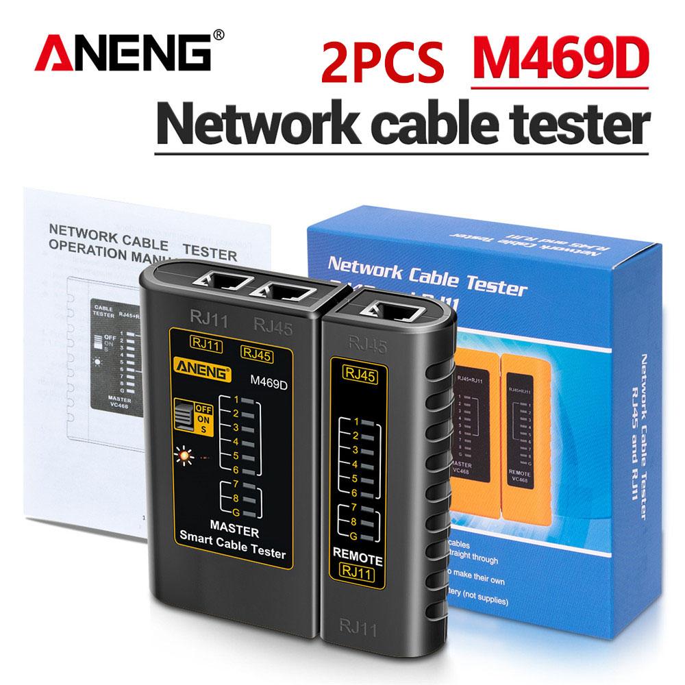 ANENG M469D Tester RJ45 RJ11 RJ12 Network Cable Networking Tool Network Repair CAT5 UTP LAN Cable Tester Cable lan tester