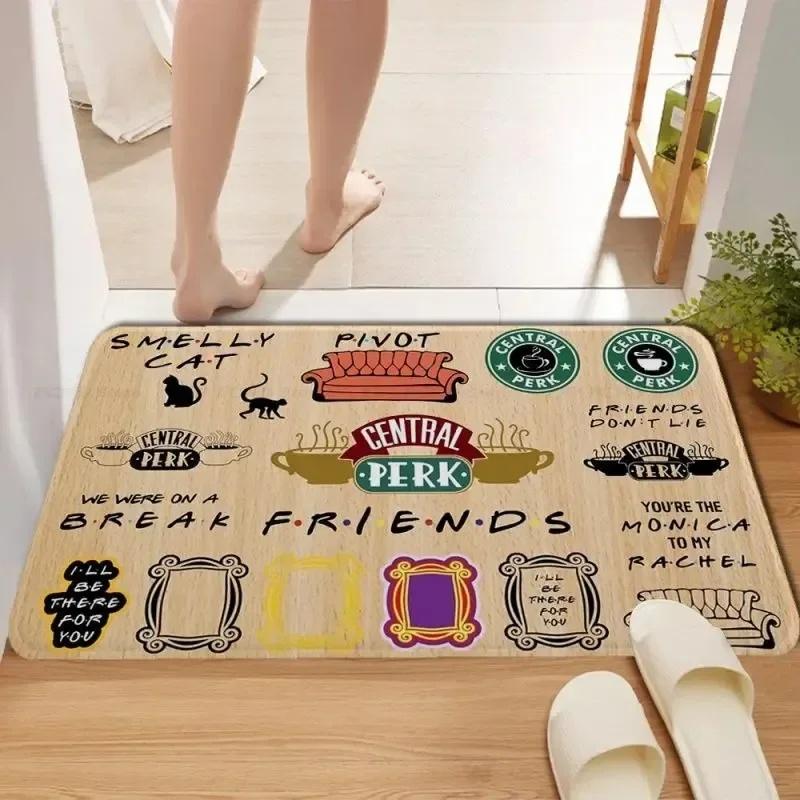 Friends Entrance Floor Mat Living Room Hallway Decoration Carpet Non-slip Easy To Clean Area Rug Home Office Washable Doormats