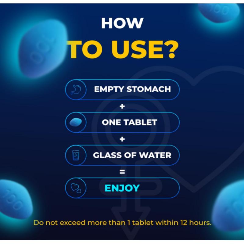 PSEnterprises<UK> Tabletki Erect-UP Blue dla mężczyzn Zwiększona wydajność Długotrwałe szybkie efekty 10 tabletek 100 mg suplementu na witalność