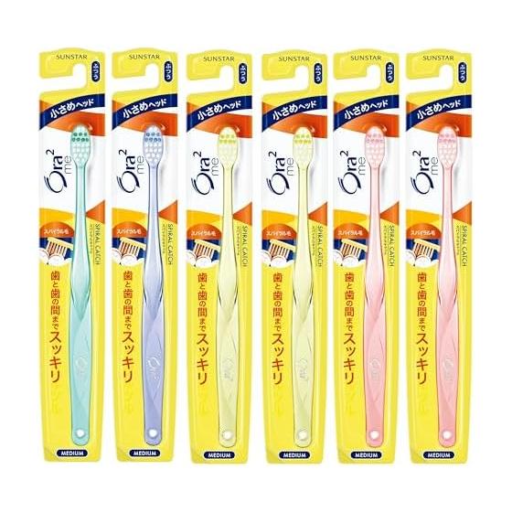 Ora2 Me Toothbrush Spiral Catch [Compact Head Normal] 6 Pack Bulk Purchase *Color cannot be selected
