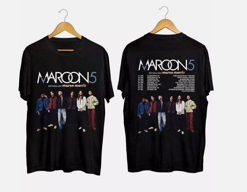 Maroon 5 2024 Tour Shirt Maroon 5 Band Fan Shirt Maroon 5 Concert Shirt Unisex T-Shirt XXXL