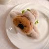 Elastic Capybara Shark Clip Turtle Cartoon Animal Hair Clip Large Capybara Hair Rope  Women