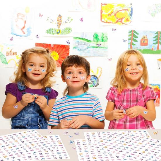 Geyee 3000 Pcs Small Butterfly Stickers for Kids Pink and Purple Mini Tiny Watercolor Incentive Chart Butterflies Stickers for Classroom Teacher