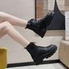 New Arrivals Open Run Women Daily Lace Up High Heel Boots Walker Thick Sole