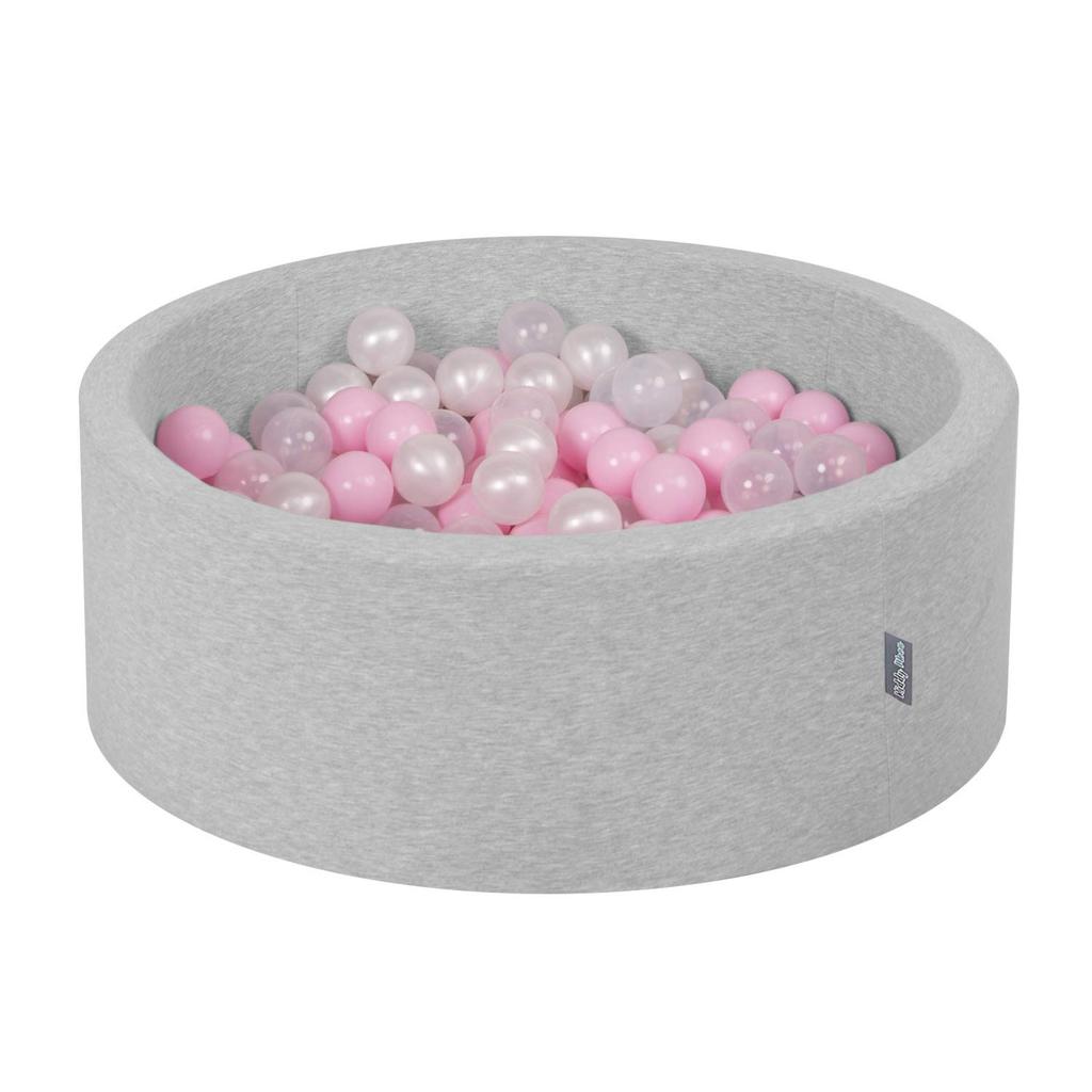 KiddyMoon 700 Balls 7cm/2.75in Soft Plastic Play Balls for Children Colourful Certified Made In Eu, Transparent