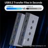 USB 3.2 Switch: 4 USB-A inputs, 3 USB 3.2 outputs, 1 USB-C output with Hub.