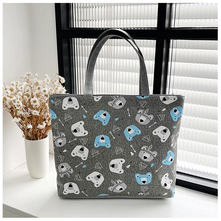 Neue Canvas-Tasche Xinmatai Retro-Damen-Tasche bedruckte Handtasche Tote große Tasche literarische Schulter-Einkaufstasche