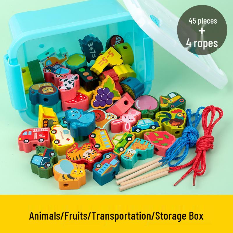 CPC Baby Fine Motor Skills Bead Toy: Toddler Threading & Concentration Blocks