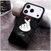 Hand Holding Moon Finger Heart Phone Case for iPhone 17 16 15 Pro Max Air 14 13 12 11 Plus Shockproof Cover